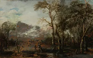 Walks Prints: Landscape with Hunter.Landscape with hunter