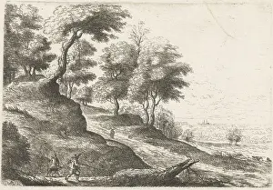 Mentioned Prints: Landscape with two hunters and their dog