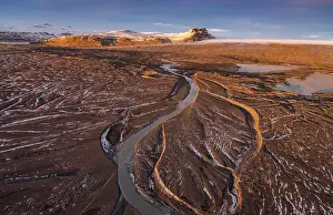 Tours Prints: Landscape, Skeidararsandur, Vatnajokull National Park, Iceland