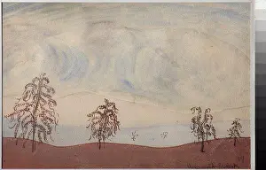 Symbolism Prints: Landscape with trees, Voloshin, Maximilian (1877-1932)