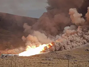 Nasa Prints: Largest Rocket in the World Successfully Test Fired in Utah Desert
