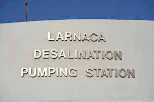 Front Views Prints: Larnaca desalinisation pumping station Cyprus