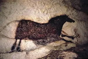 Adult Animal Prints: Lascaux Cave: Galloping Horse Artist Unknown Rock painting Lascaux Caves, France