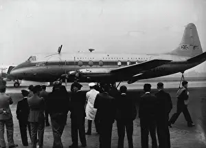 Nostalgical Prints: Our Latest Aircraft -- The 'Vickers Viscount' being inspected at Northolt airport today
