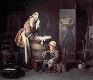 Bucket Prints: The Laundress 1730's Jean-Siméon Chardin (1699-1779 French) Oil on canvas Hermitage Museum