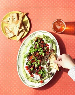 Somebody Prints: Layered mediterranean dip with chips