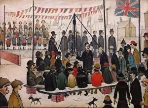 Culture Prints: Laying of a Foundation Stone, LS Lowry, 1936