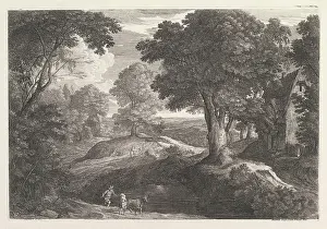 Jean Prints: Le Bouvier pres d'une mare Jean Morin French. Le Bouvier pres d'une mare 369181