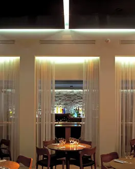 Edifice Prints: le circle restaurant interior mid detail towards bar