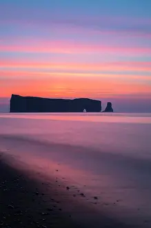 Quebec Prints: Le Rocher Percé (Perce Rock) before sunrise