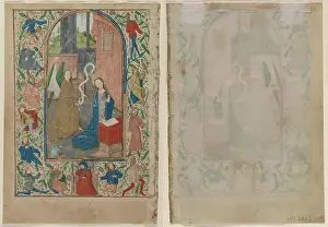 Flanders Prints: Leaf from a Book of Hours: The Annunciation