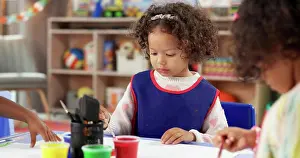 Talent Prints: Learning, kids and painting in class for art