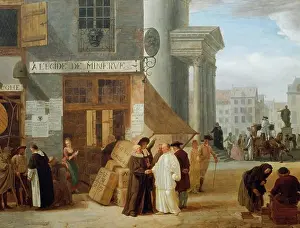 Medium Group Of People Prints: A l'Egide de Minerve, in the sign of Minerva
