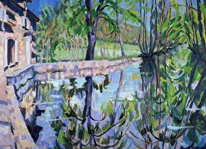 Oil Painting Prints: LeMoulin, the Lot by Josephine Trotter (b.1940/British) oil on canvas