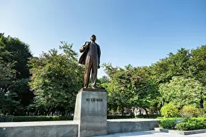 2023 Prints: Lenin park in Hanoi with Lenin statue in Vietnam Hanoi