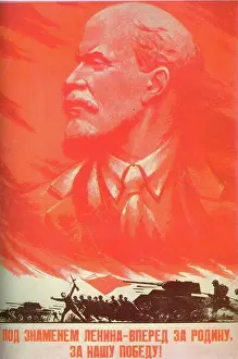 Poster Prints: Under Lenin's banner, let's go forward for the Motherland