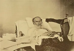 Leo Tolstoy Prints: Leo Tolstoy in Gaspra on the Crimea by Tolstaya