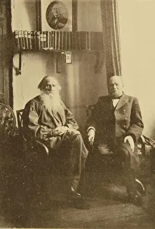 Leo Tolstoy Prints: Leo Tolstoy with the Liberal Jurist Anatoly Koni (1844-1927) by Tolstaya
