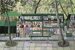 Culture Prints: Les Bouquinistes, Paris 2004 Isy Ochoa (b.1961 French) Oil on canvas