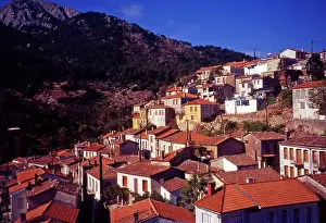 Roofing Prints: Lesvos. Greece. The mountain village of Ayiassos
