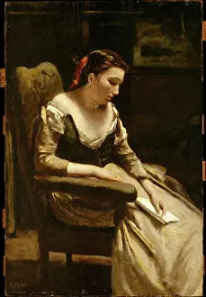 Revival Prints: The Letter ca. 1865 Camille Corot French This work owes much of its character to the precedent of