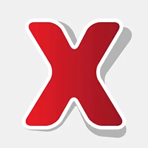 Dekoration Prints: Letter x Sign Design Template Element New Letter X sign design template element