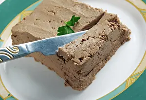 Knife Prints: Leverpostej meat spread Leverpostej - meat spread popular in northern Europe