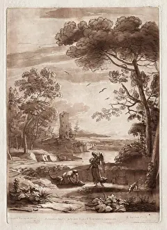 Angel Prints: Liber Veritatis: No. 50, A River Scene with Tobias and the Angel