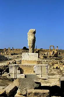 libya, near benghazi, cyrene, agora, statue