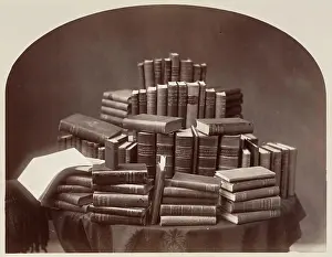 Features Prints: Still Life with Books 1870s-80s Attributed to William Notman Canadian