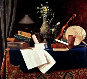 Hobbies Prints: Still Life--Ease 1887 William Michael Harnett (1848/1892/American) Amon Carter Museum