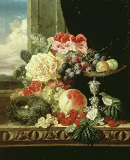 Delicate Prints: Still Life of Fruit and Flowers Edward Ladell (1821-1886 British) Christie's Images