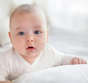 Communicative Prints: Light close up portrait of adorable baby boy