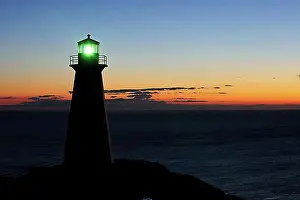 Evening Atmosphere Prints: Lighthouse at Cape Spear, the easternmost point on the North American mainland