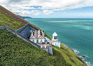 : The Lighthouse Keepers Cottage from a drone