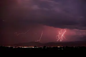Adventure Prints: Lightning above city