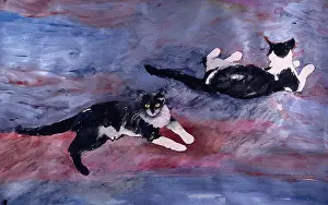 Two Animals Prints: Lily and Moose, by John Bunker, watercolour and gouache, 1998, 20th Century