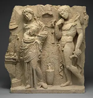 Grave Prints: Limestone funerary relief ca. 325-300 B