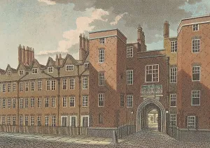 Aquatint Prints: Lincoln's Inn Gate Samuel Ireland Active 1760-died 1800