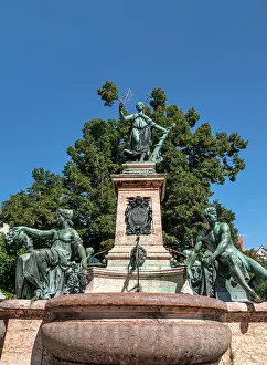 Architektur Prints: Lindavia Fountain in Lindau on Lake Constance