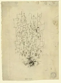 Graphic Prints: Lithograph by Paul Klee titled Death for the Idea, created on Japanese paper in 1915