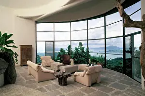 Glassy Prints: Living Room at the Zulueta Pueblo House in Tagaytay, Philippines