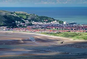 Land Scape Prints: Llandudno and The Great Orme from Conwy Mountain in North Wales