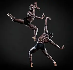 Athleticism Prints: Lloyd Boyd dancing against a dark background. Bodies in Action