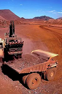 Top Down Prints: Loader and haulpack, Hamersley iron ore mine