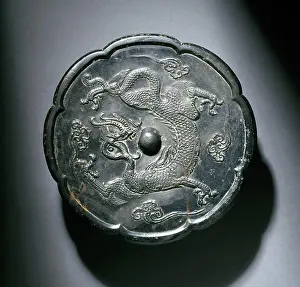 Dragon Prints: Lobed Mirror (Jing) with Dragon