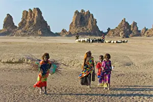 Tribal Prints: Local Afar children with their sheep