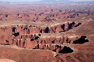 Utah Prints: Looking towards the Abajo Mountains from Grand View Point overlook at Canyonlands National Park