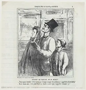 Prints: Looking at a Manet painting, from Sketches from the Salon