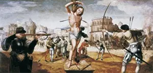 French Woman Prints: LOPEZ, Gregorio ( -1550). The Martyrdom of St